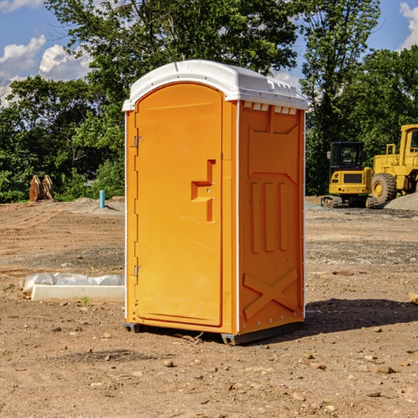 how often are the portable restrooms cleaned and serviced during a rental period in Calvin LA